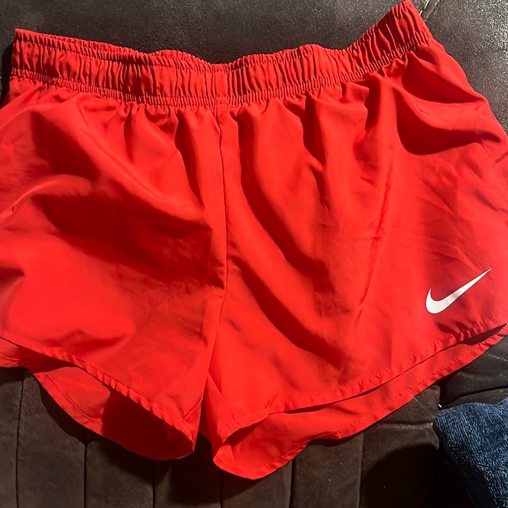 Red Nike sport shorts
